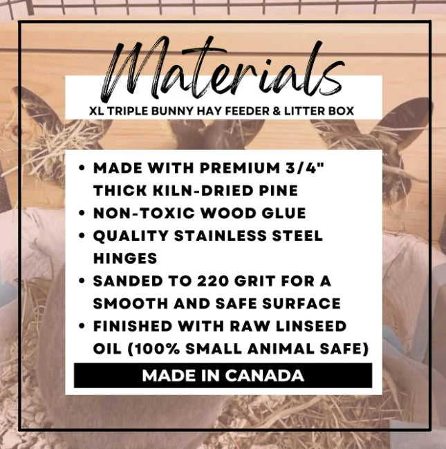 "Triple Bunny Head" Hay Feeder & Litter Box