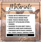 "Triple Bunny Head" Hay Feeder & Litter Box