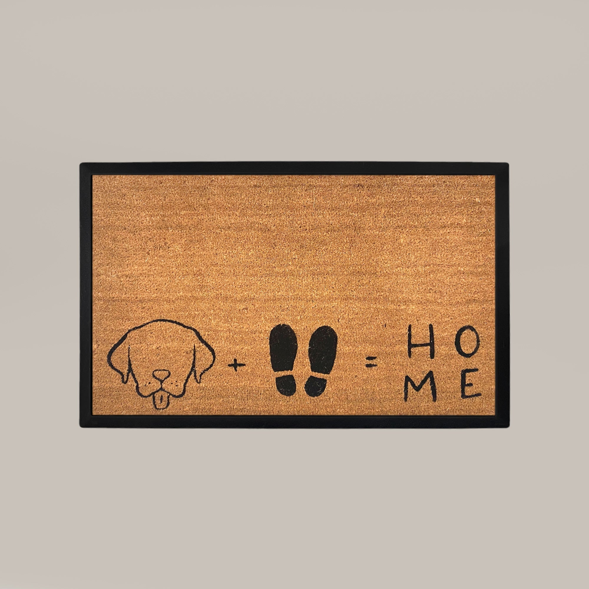 Dog + Feet = Home Rectangular Doormat Set – Convertible Two-Piece System
