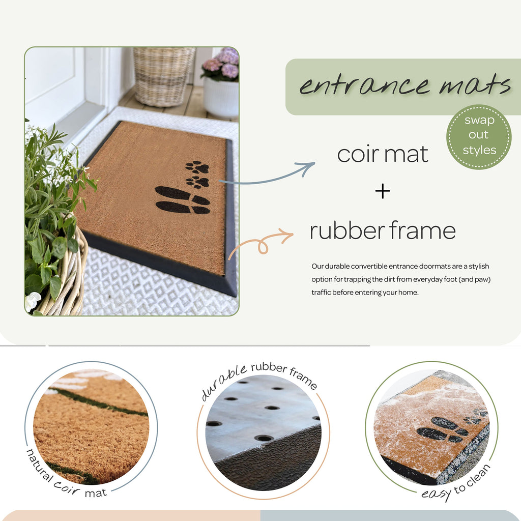 christmas + dog convertible entrance doormat