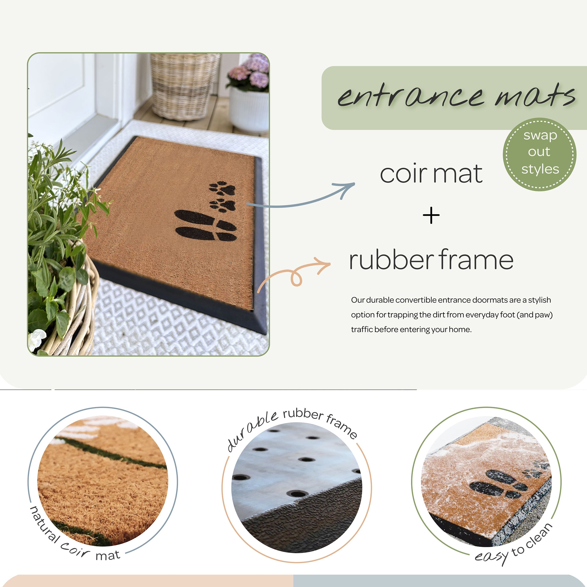 pumpkin + cat convertible entrance doormat