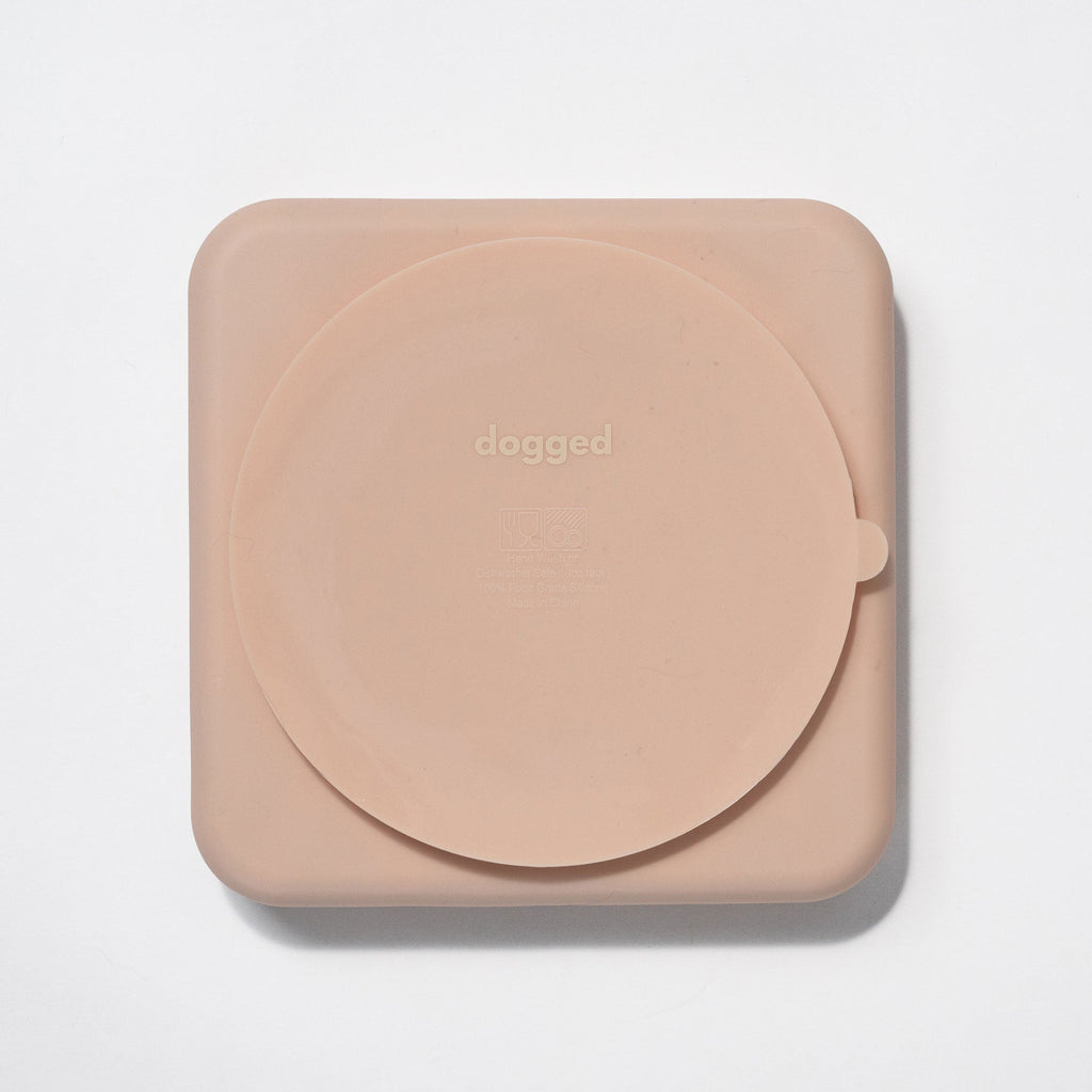 argyle slow feeder bowl - rose water