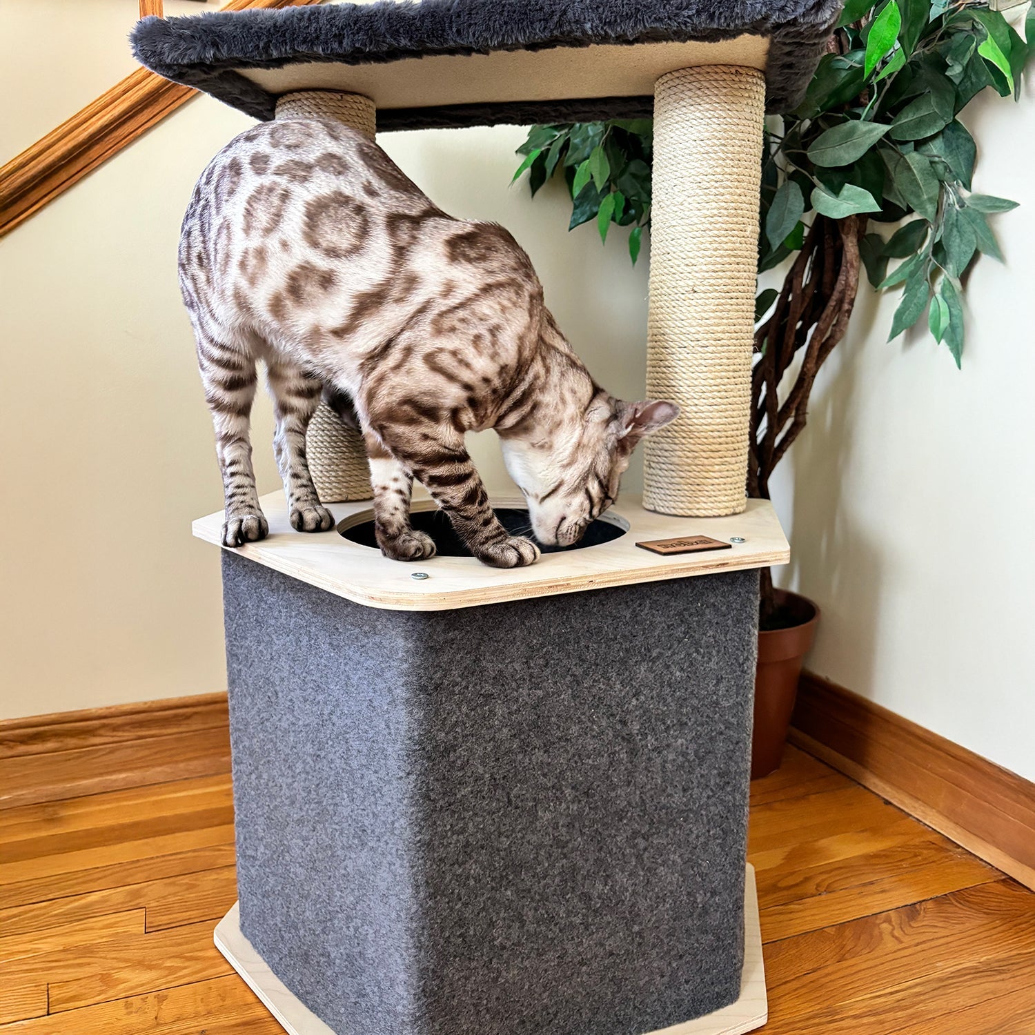 The Lodge Hideout - 2-Level Cat Tree
