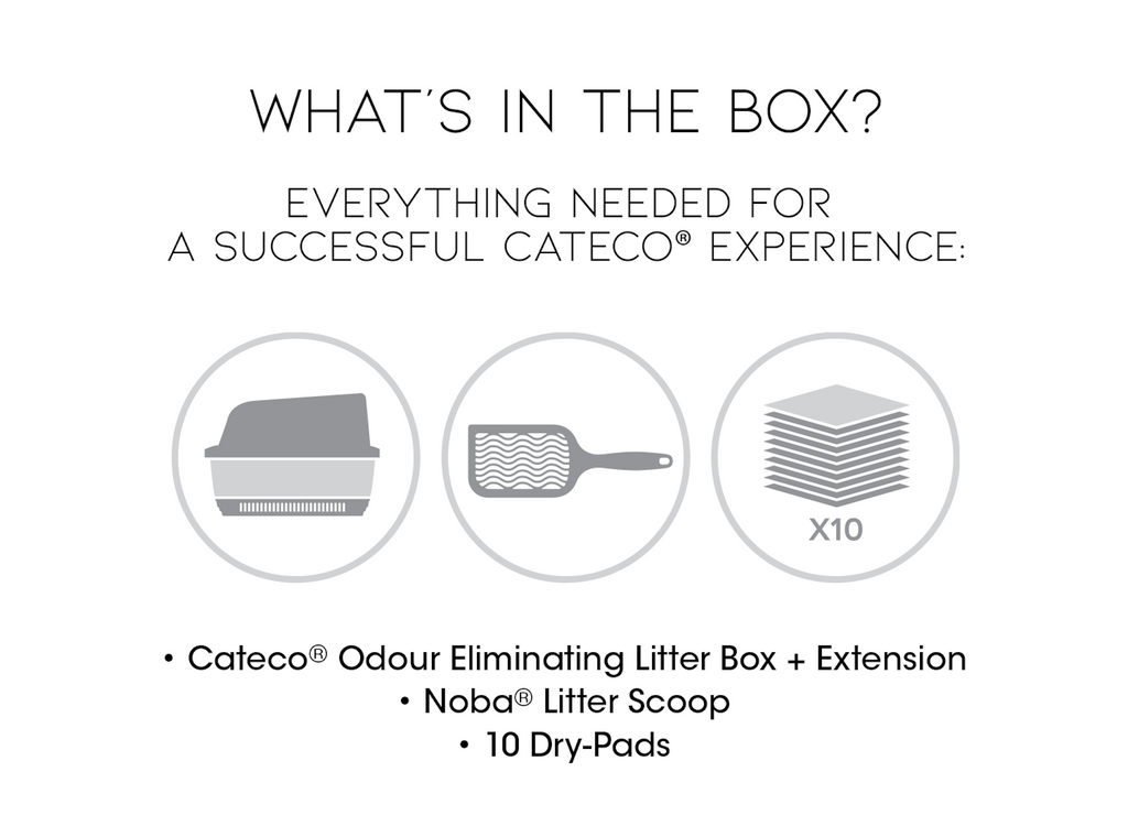 Cateco Odour-Eliminating Litter Box – Complete Starter Kit