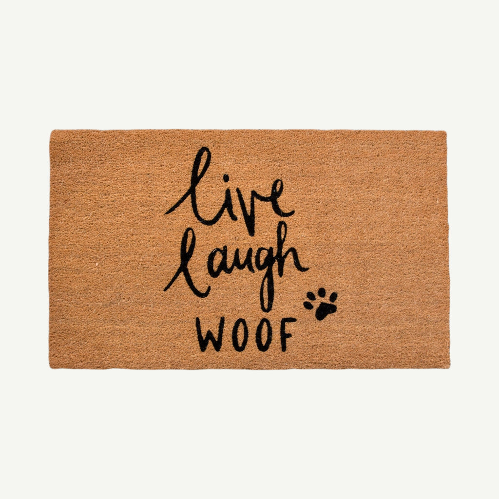 live laugh woof convertible entrance doormat
