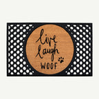 live laugh woof convertible entrance doormat