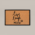 Live Laugh Meow Rectangular Doormat Set – Convertible Two-Piece System