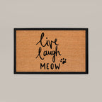 Live Laugh Meow Rectangular Doormat Set – Convertible Two-Piece System