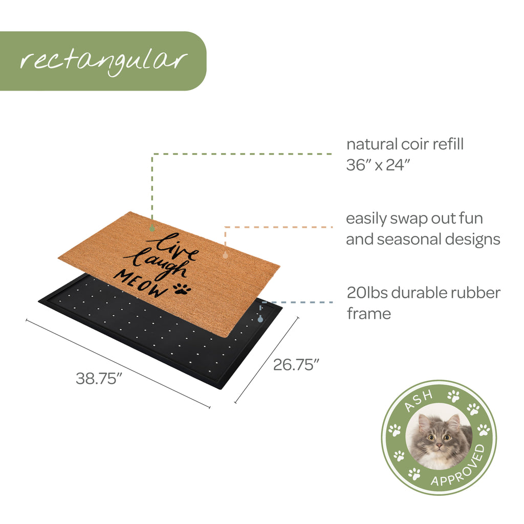live laugh meow convertible entrance doormat