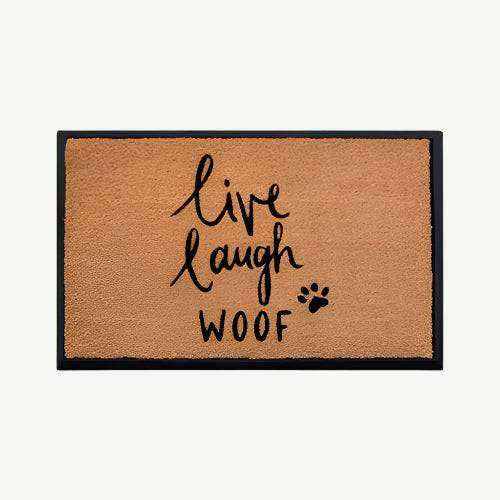live laugh woof convertible entrance doormat