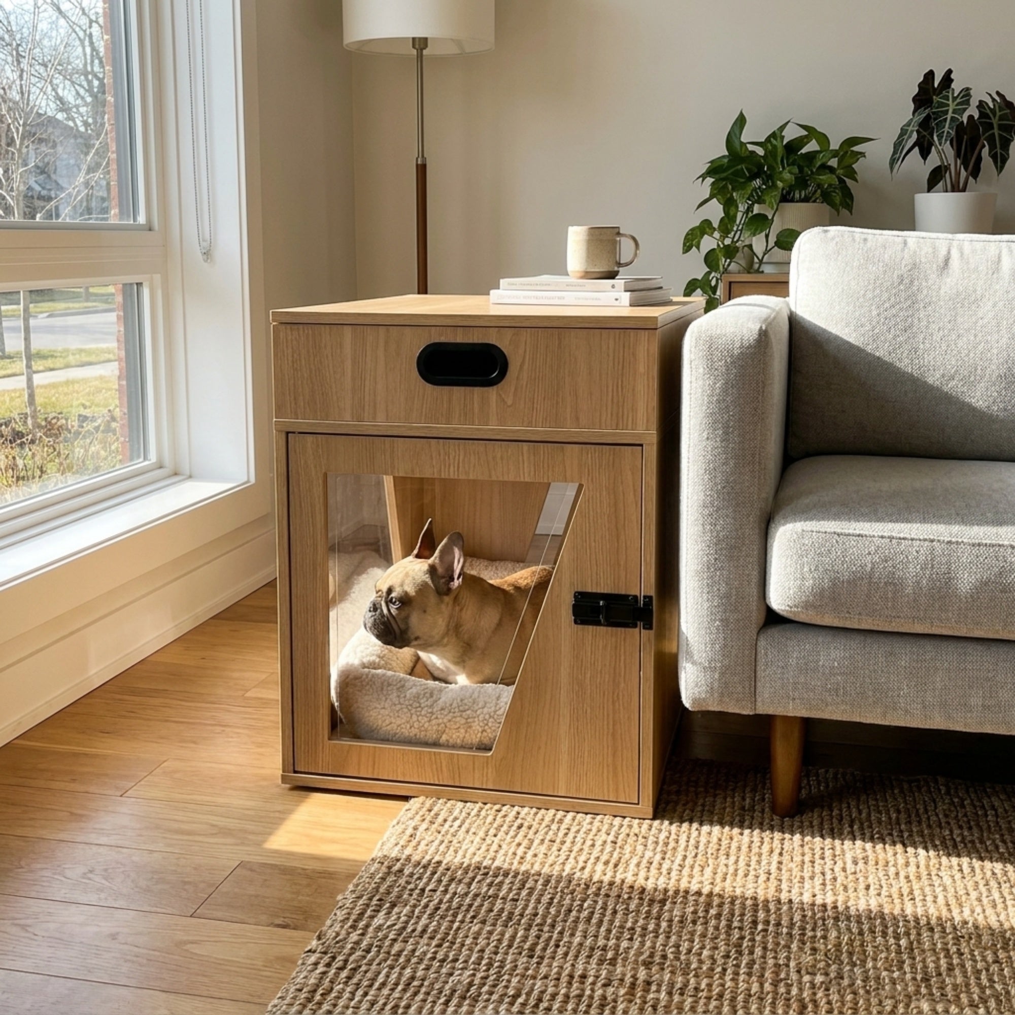 Louie Pet Crate & Side Table