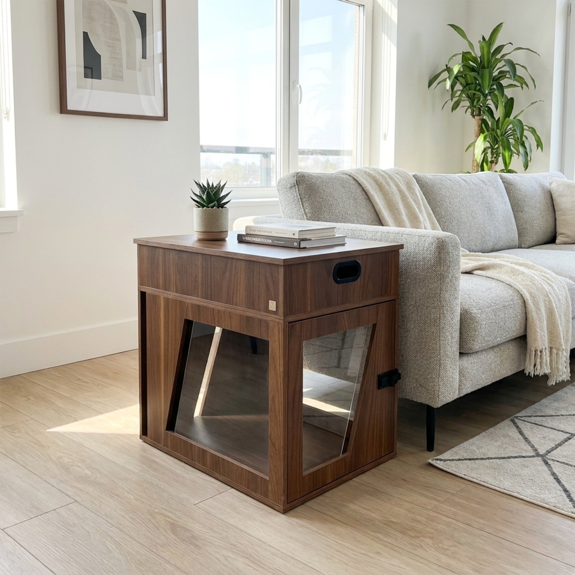 Louie Pet Crate & Side Table