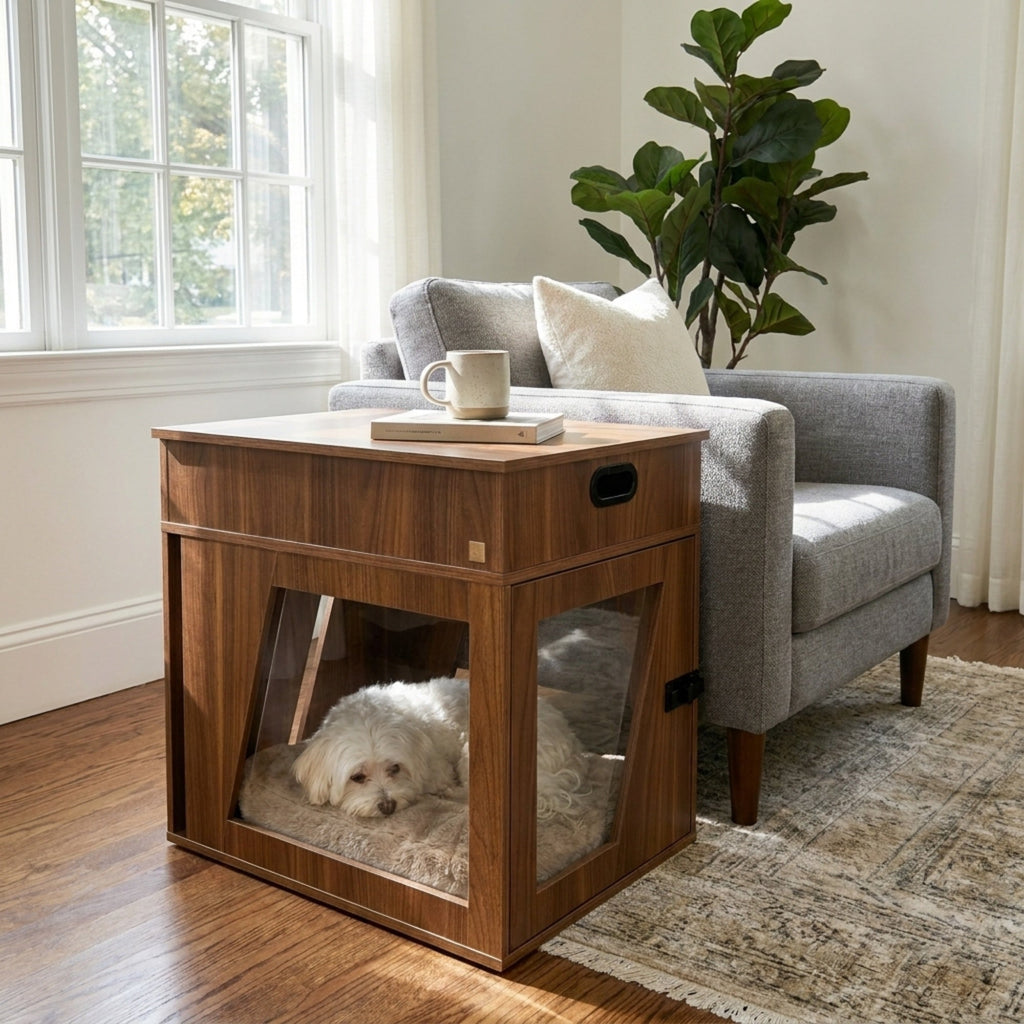 Louie Pet Crate & Side Table
