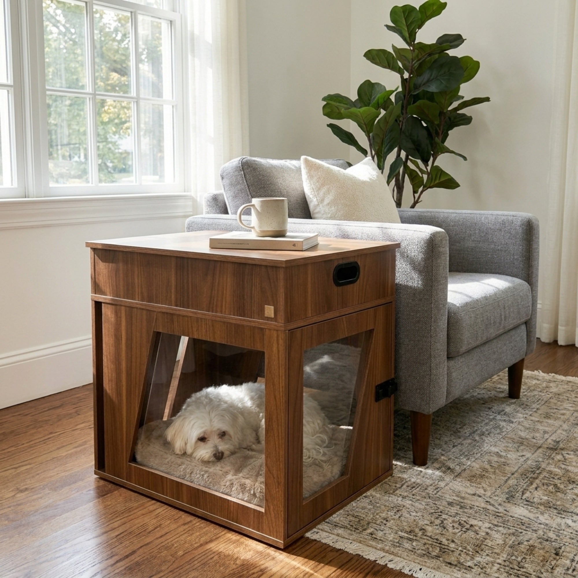 Louie Pet Crate & Side Table