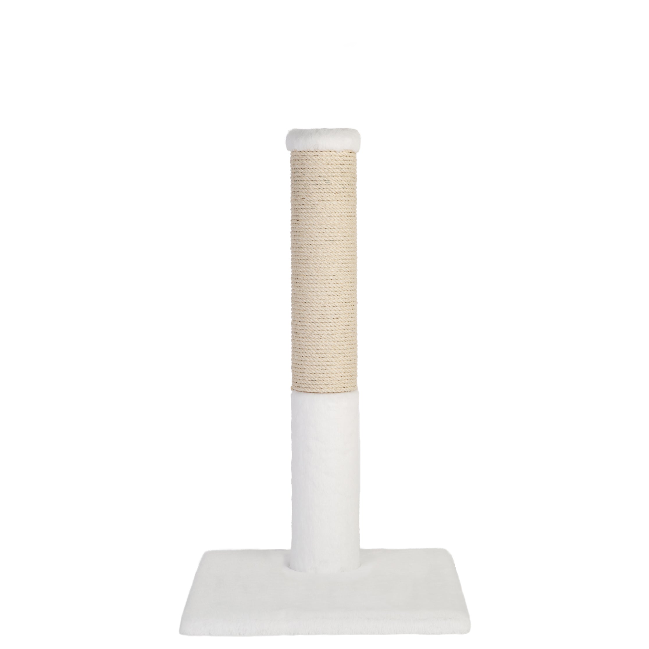 Noba Classic 28" Scratching Post - White Faux Fur