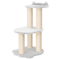 Relaxation - 2-Level Cat Tree - White Faux Fur