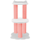 Relaxation - 2-Level Cat Tree - White Faux Fur