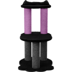 Relaxation - 2-Level Cat Tree - Black Faux Fur