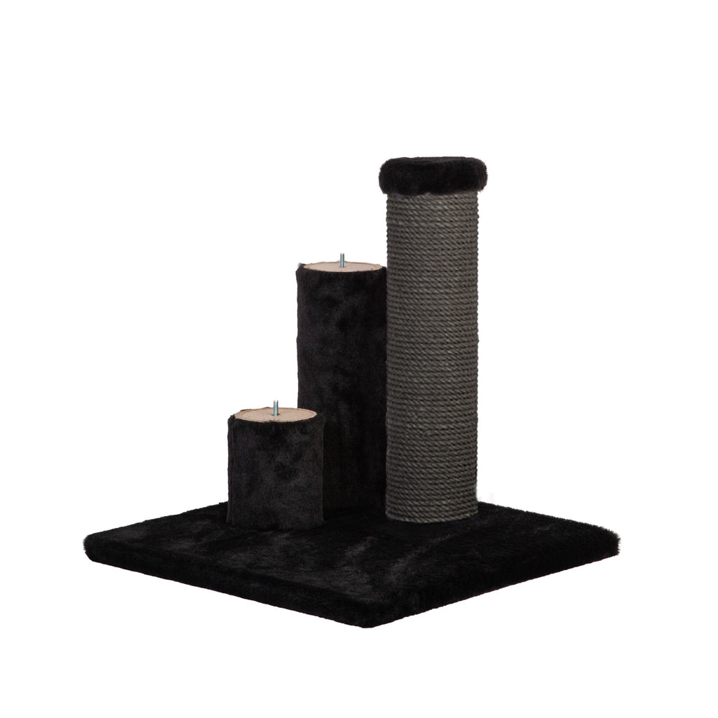 4 in 1 Scratching post - Black Faux Fur