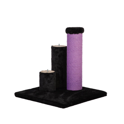 4 in 1 Scratching post - Black Faux Fur