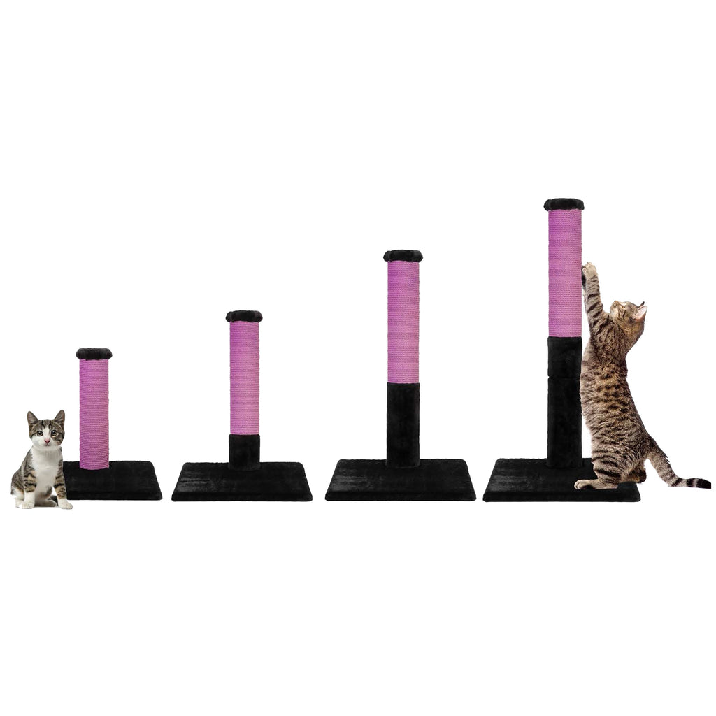 4 in 1 Scratching post - Black Faux Fur
