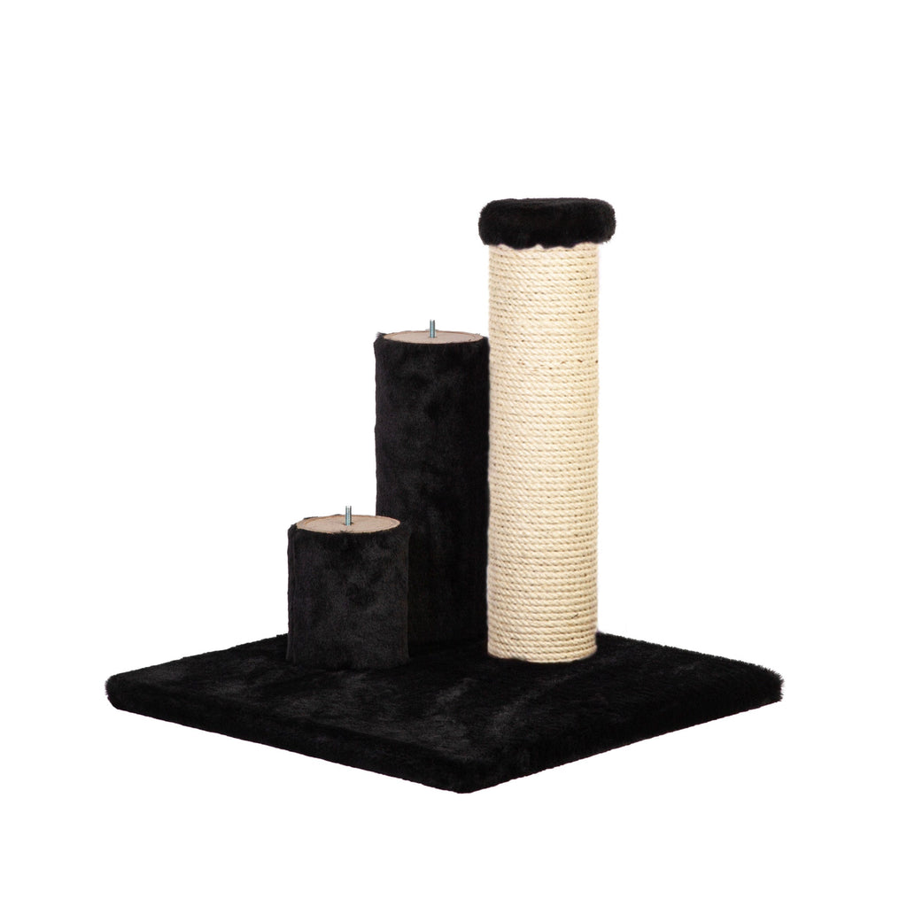 4 in 1 Scratching post - Black Faux Fur
