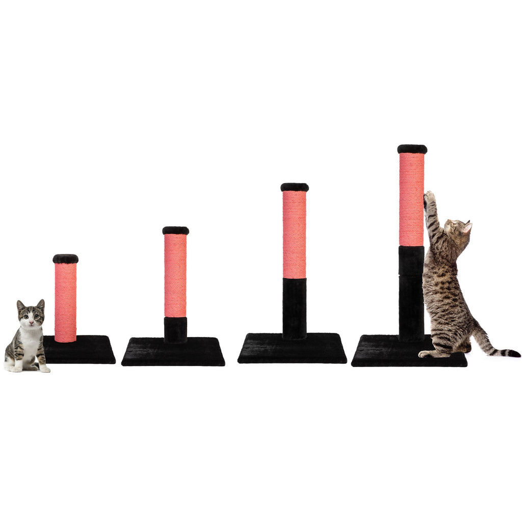 4 in 1 Scratching post - Black Faux Fur