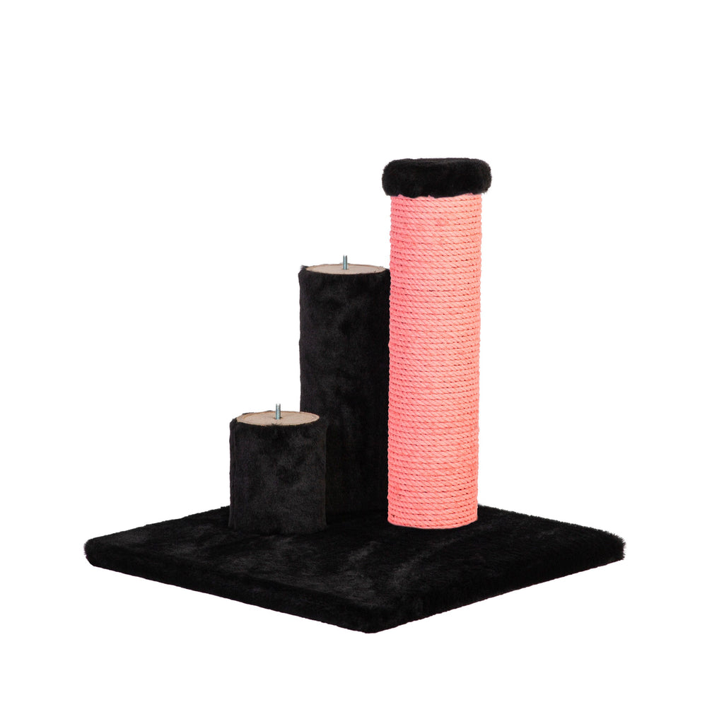 4 in 1 Scratching post - Black Faux Fur
