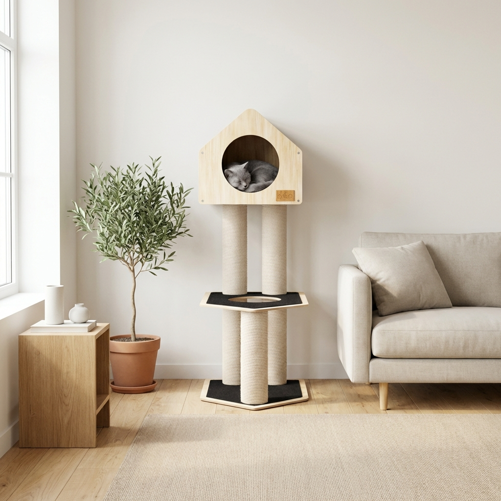 Condo Hideout - 2-Level Deluxe Cat Tree