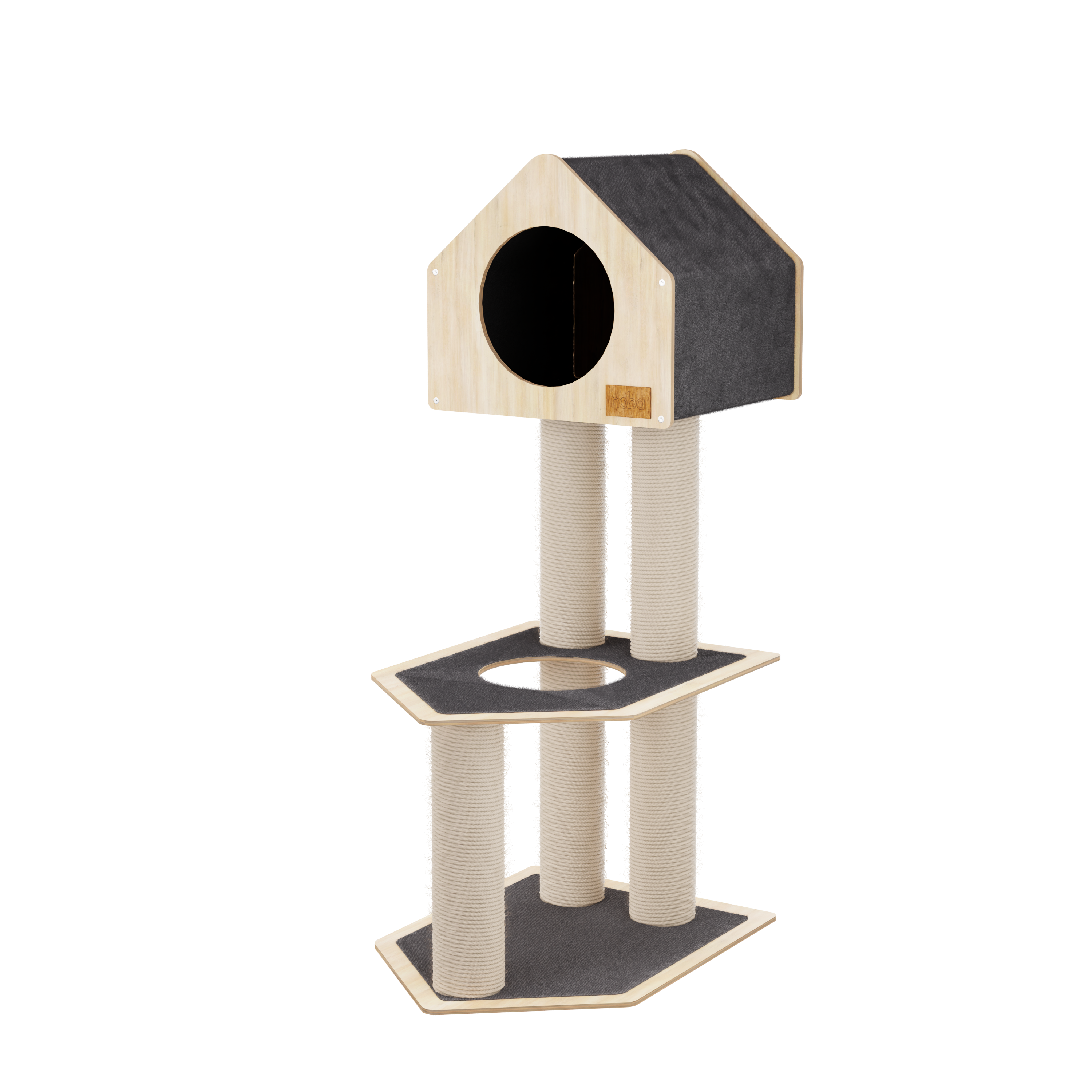 Condo Hideout - 2-Level Deluxe Cat Tree