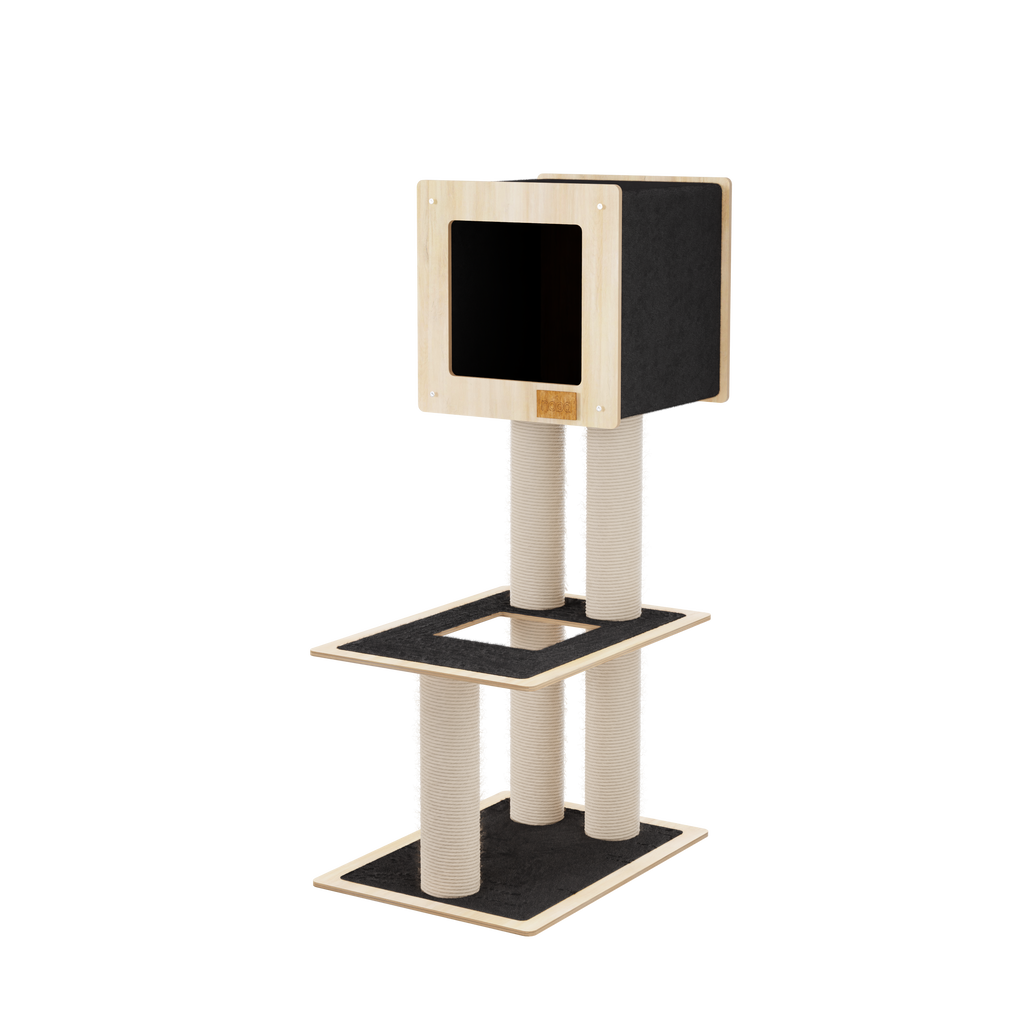 Hut Hideout - 2-Level Deluxe Cat Tree