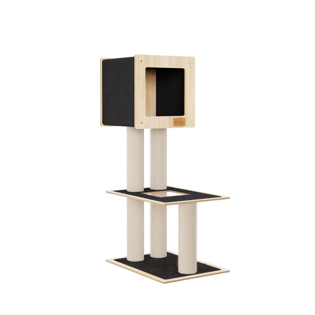 Hut Hideout - 2-Level Deluxe Cat Tree