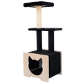 Noba Hut Hideout Deluxe 3-Level Cat Tree – Cat Head & Paw Style