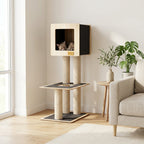 Hut Hideout - 2-Level Deluxe Cat Tree