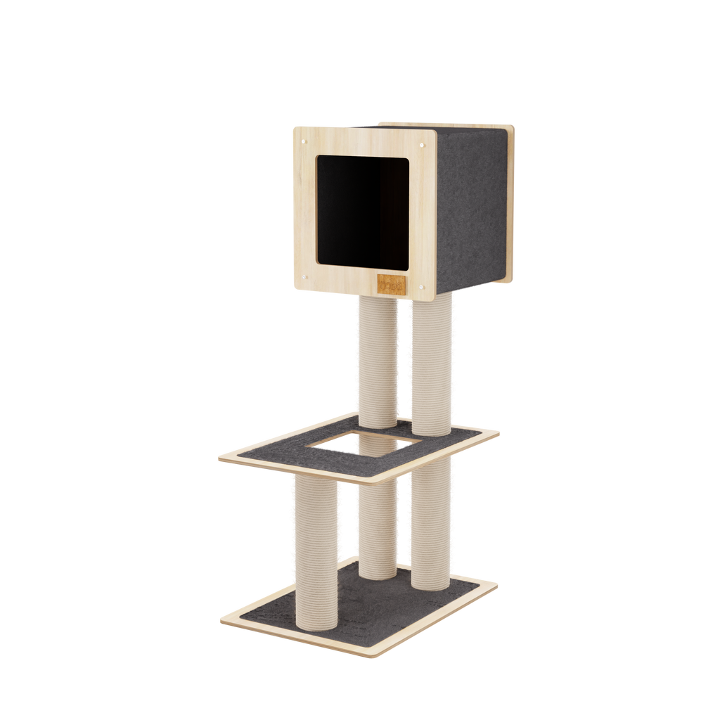 Hut Hideout - 2-Level Deluxe Cat Tree