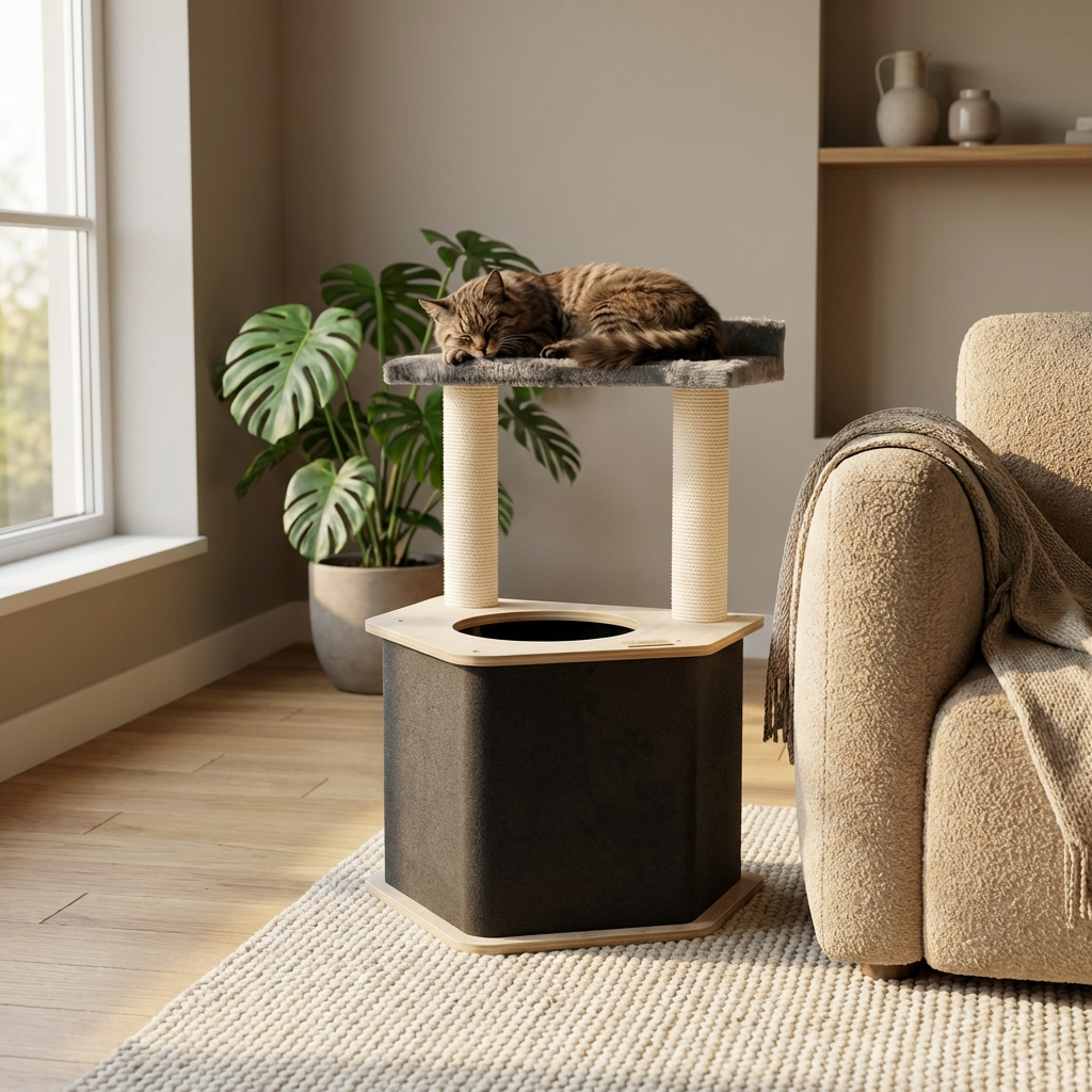 The Lodge Hideout - 2-Level Cat Tree