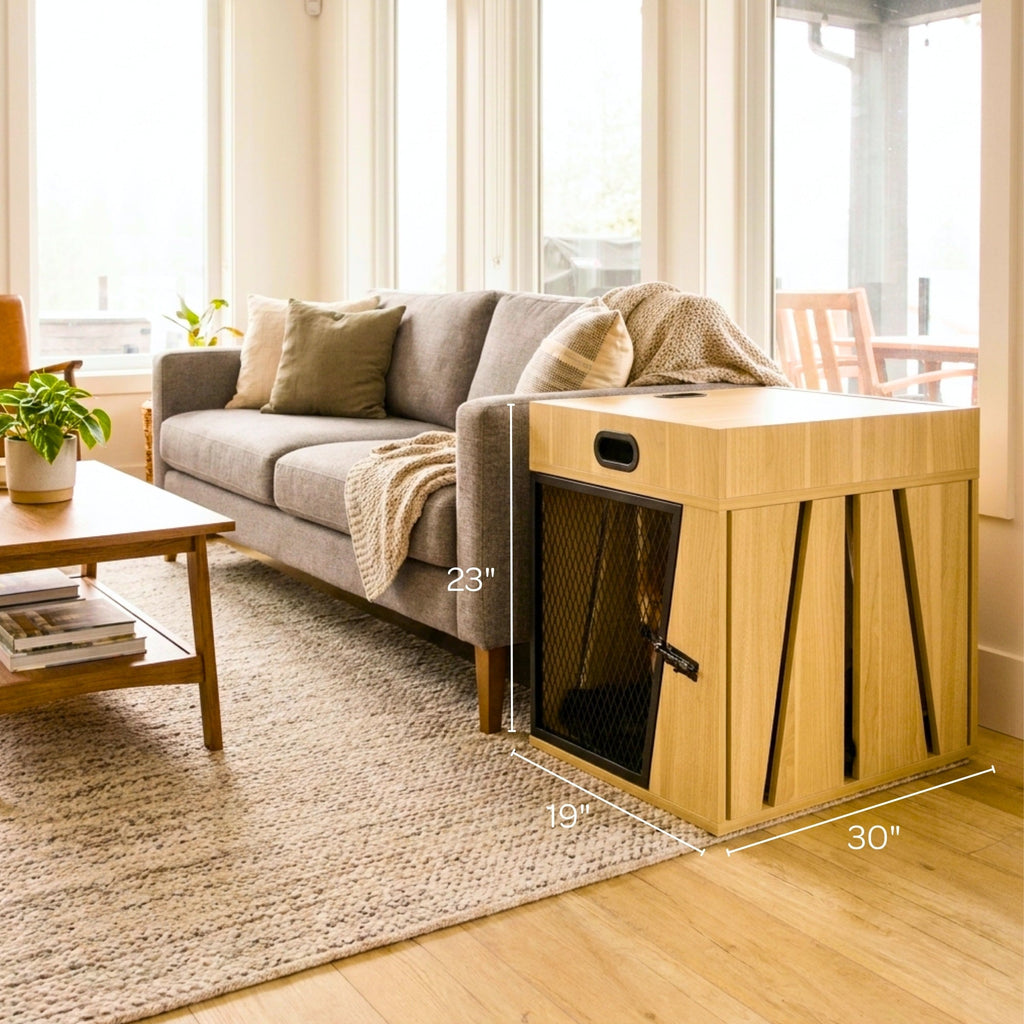 Penny Dog Crate Side Table with Storage