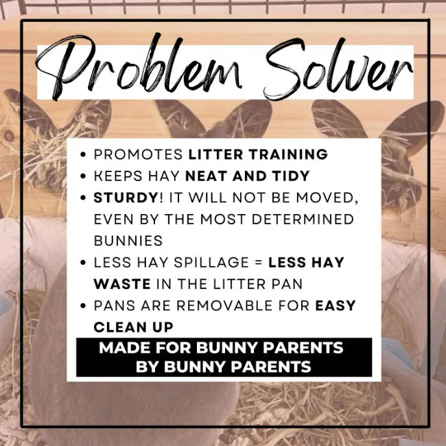 "Triple Bunny Head" Hay Feeder & Litter Box