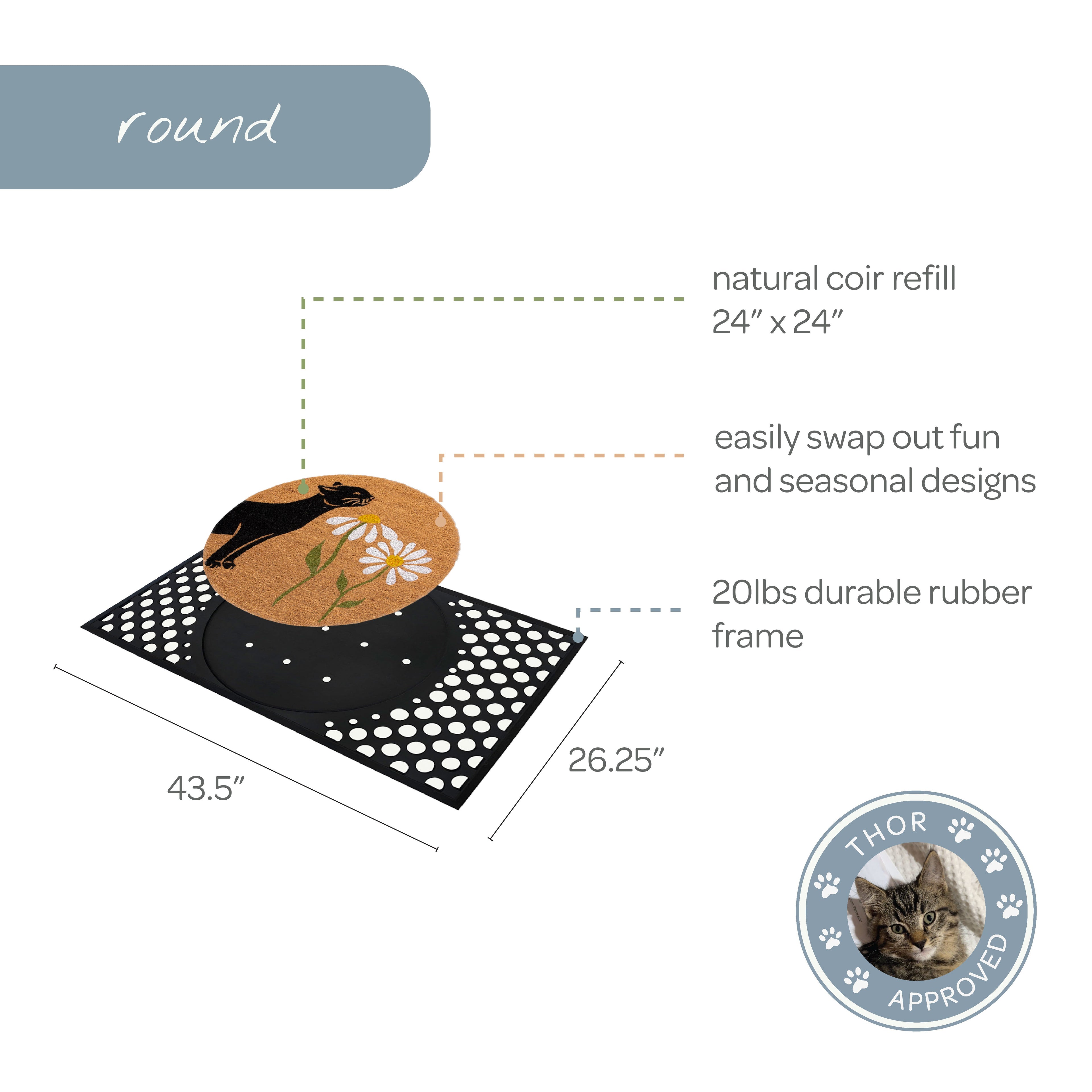 spring kitty convertible entrance doormat