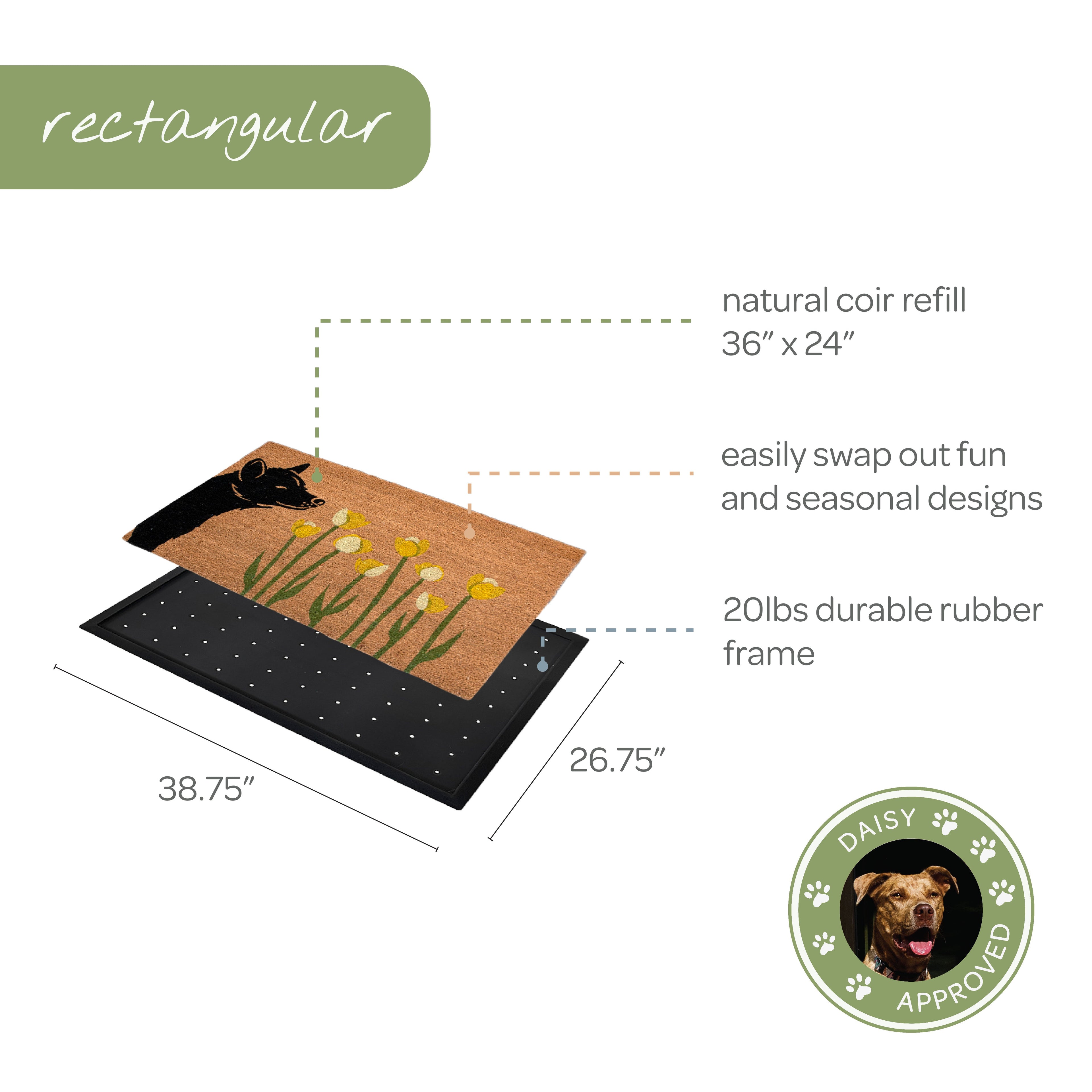 spring dog convertible entrance doormat