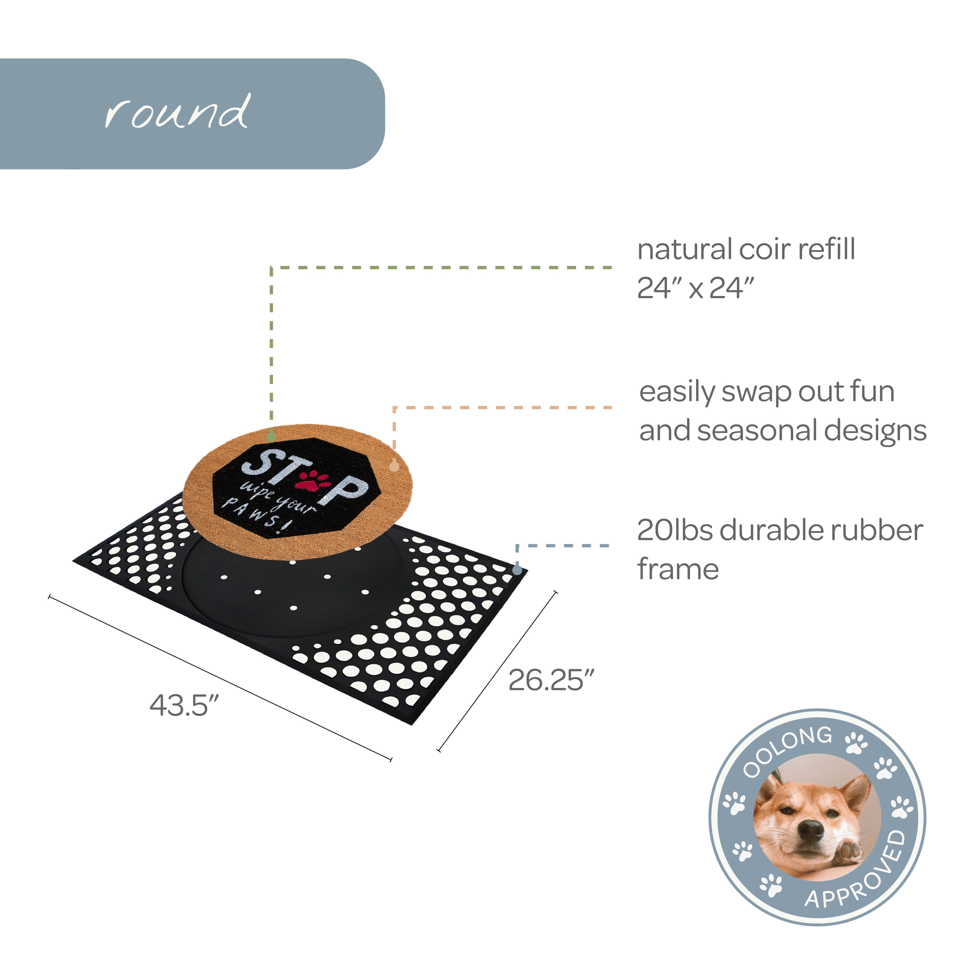 wipe your paws! convertible entrance doormat