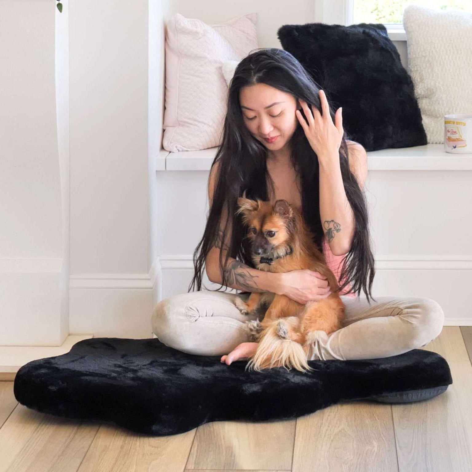 hide shape leakproof dog bed