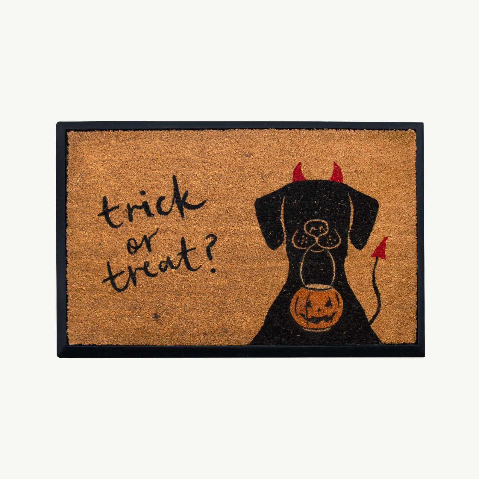 trick or treat + dog convertible entrance doormat