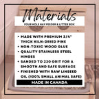 Four Hole Hay Feeder and Litter Box