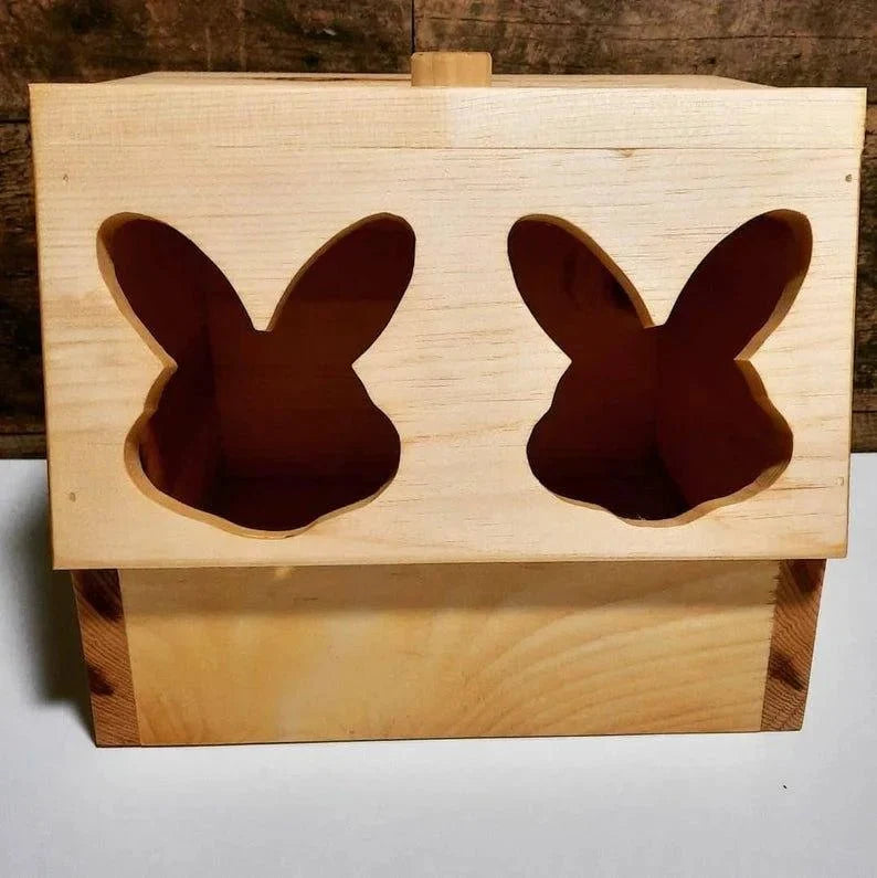 Double Bunny Head Hay Feeding Station