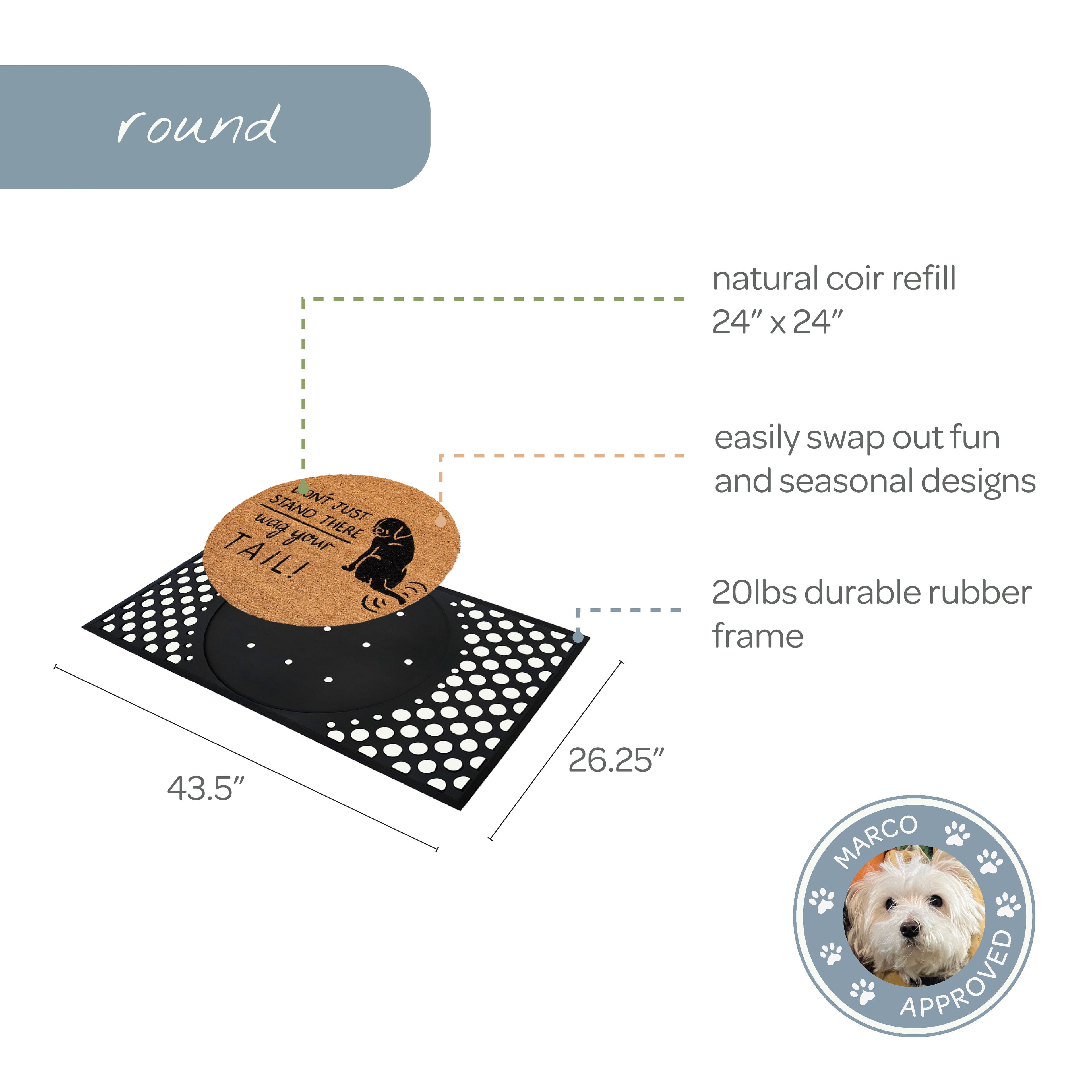 wag your tail! convertible entrance doormat