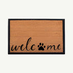 welcome + paw convertible entrance doormat