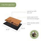 welcome + paw convertible entrance doormat