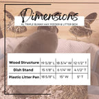 "Triple Bunny Head" Hay Feeder & Litter Box