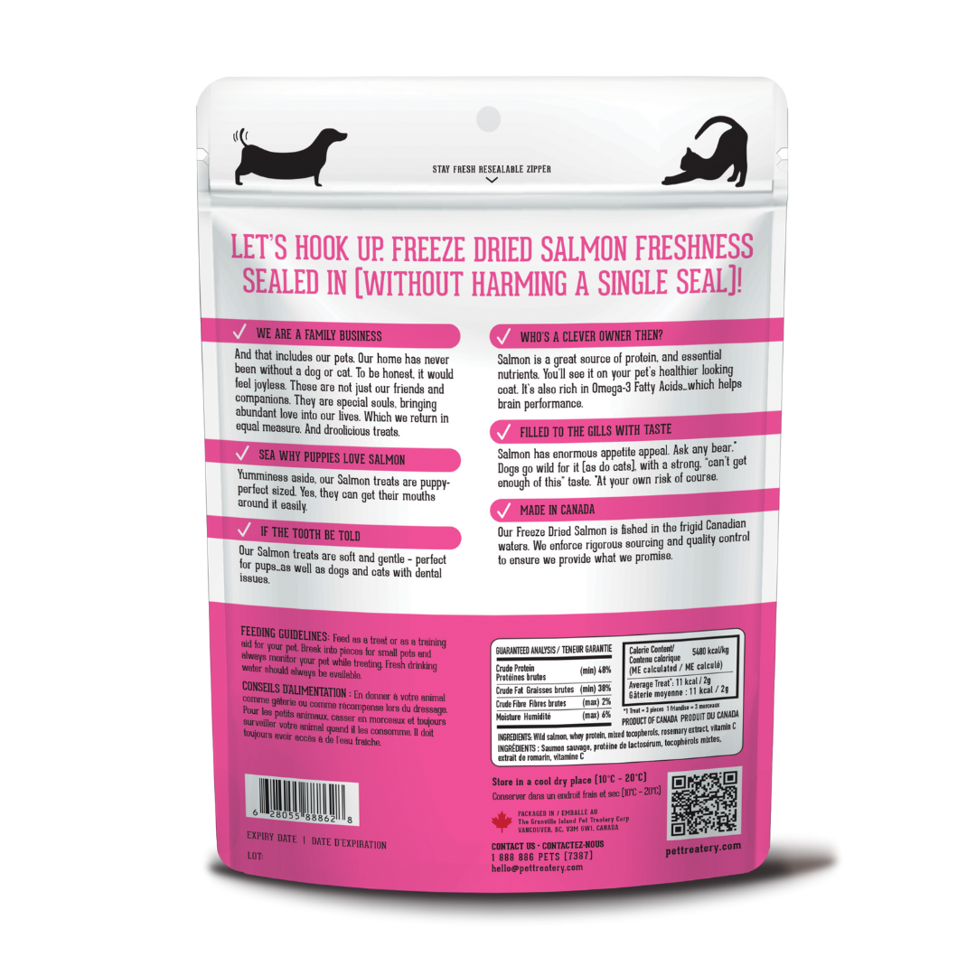 Wild Salmon Freeze-Dried Pet Treats: High-Protein & Natural